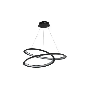 Searchlight Swirl II fekete-fehér LED függesztett lámpa (SL-51871-1BK) LED 1 izzós IP20