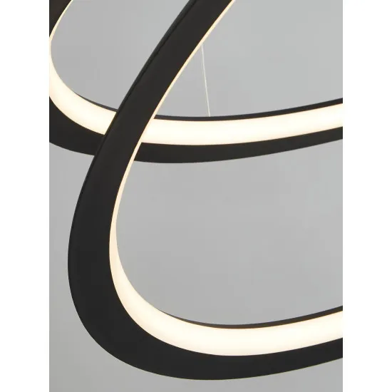 Searchlight Swirl II fekete-fehér LED függesztett lámpa (SL-51871-1BK) LED 1 izzós IP20