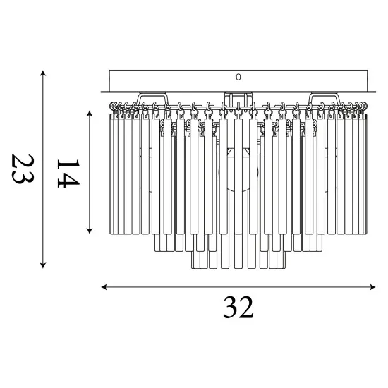 Searchlight Swizzle arany-pezsgő mennyezeti lámpa (SL-55620-320CP) E14 5 izzós IP20