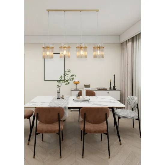 Searchlight Swizzle arany-pezsgő függesztett lámpa (SL-55620-4CP) E27 4 izzós IP20