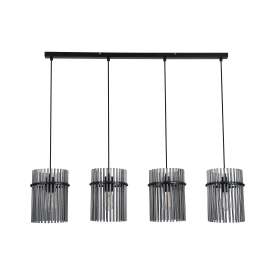 Searchlight Swizzle fekete-füstszínű függesztett lámpa (SL-55620-4SM) E27 4 izzós IP20