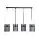 Searchlight Swizzle fekete-füstszínű függesztett lámpa (SL-55620-4SM) E27 4 izzós IP20