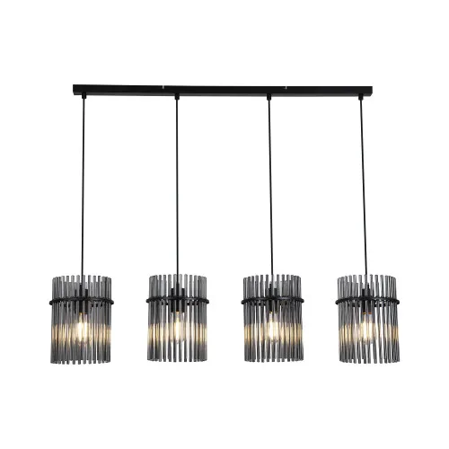 Searchlight Swizzle fekete-füstszínű függesztett lámpa (SL-55620-4SM) E27 4 izzós IP20