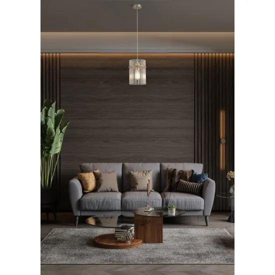 Searchlight Swizzle arany-pezsgő függesztett lámpa (SL-55620CP) E27 1 izzós IP20