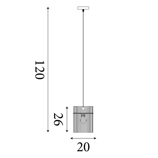 Searchlight Swizzle fekete-füstszínű függesztett lámpa (SL-55620SM) E27 1 izzós IP20
