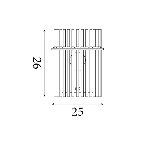 Searchlight Swizzle fekete-füstszínű fali lámpa (SL-55625SM) E27 1 izzós IP20