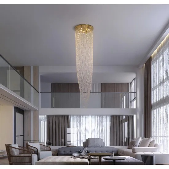 Searchlight Swoop sárgaréz-átlátszó függesztett lámpa (SL-10883-10SB) GU10 10 izzós IP20