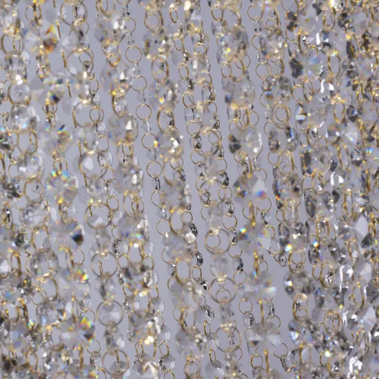 Searchlight Swoop sárgaréz-átlátszó függesztett lámpa (SL-10883-5SB) GU10 5 izzós IP20