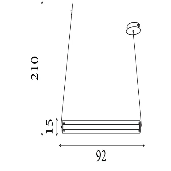 Searchlight Thread arany-fekete LED függesztett lámpa (SL-25151-1BK) LED 1 izzós IP20