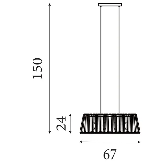 Searchlight Tiara króm-átlátszó függesztett lámpa (SL-2894-4CC) E14 4 izzós IP20