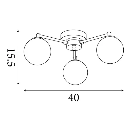 Searchlight Tiberius króm mennyezeti lámpa (SL-60813-3WH) G9 3 izzós IP20