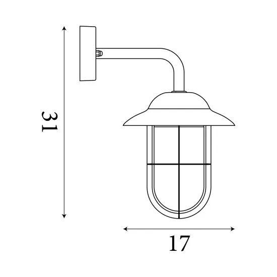 Searchlight Toronto barna kültéri falikar (SL-3291RUS) E27 1 izzós IP44