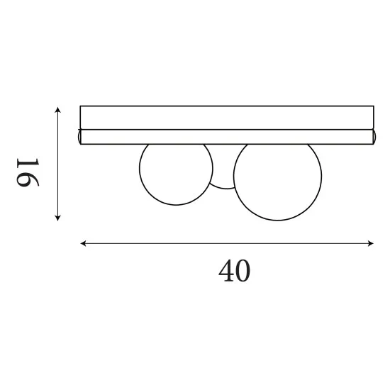 Searchlight Trident fekete-fehér LED mennyezeti lámpa (SL-73380BK) LED+G9 1+3 izzós IP20
