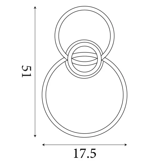 Searchlight Triple fekete LED mennyezeti lámpa (SL-62793BK) LED 1 izzós IP20