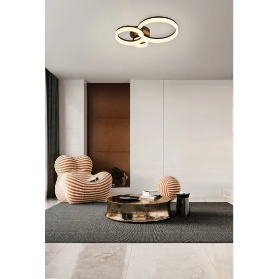 Searchlight Triple fekete LED mennyezeti lámpa (SL-62793BK) LED 1 izzós IP20