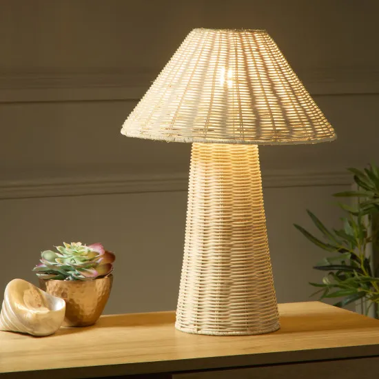 Searchlight Tulum natúr asztali lámpa (SL-83520) E27 1 izzós IP20
