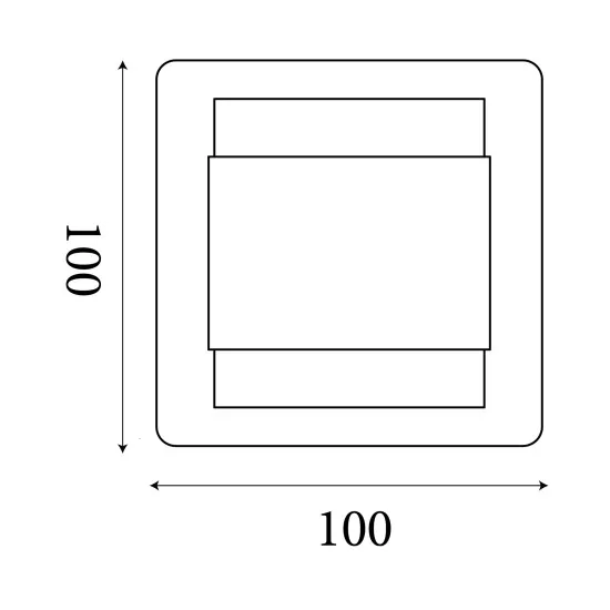 Searchlight Tumbler fekete-átlátszó LED fürdőszobai fali lámpa (SL-93290-2BK) LED 2 izzós IP44