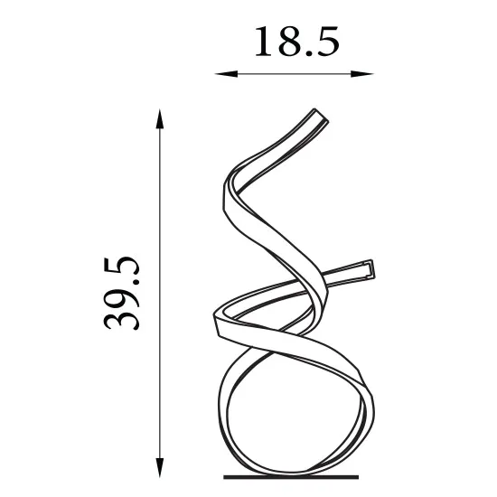 Searchlight Twirls króm LED asztali lámpa (SL-9218CC) LED 1 izzós IP20