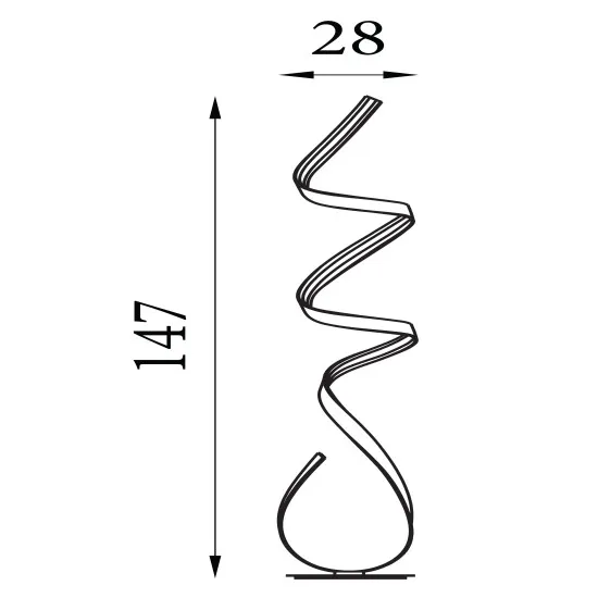 Searchlight Twirls króm LED állólámpa (SL-9219CC) LED 1 izzós IP20