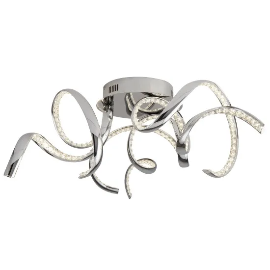 Searchlight Twirls króm LED mennyezeti lámpa (SL-9233-3CC) LED 3 izzós IP20