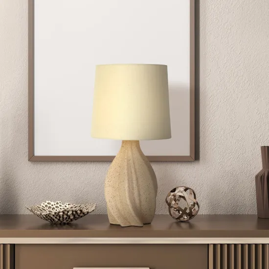 Searchlight Twist natúr-bézs asztali lámpa (SL-74210CR) E14 1 izzós IP20