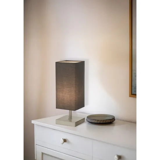 Searchlight Valley ezüst-szürke asztali lámpa (SL-60424SS) E14 1 izzós IP20