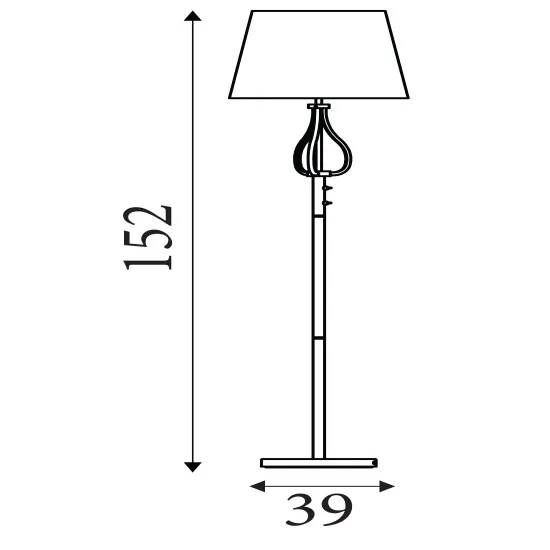 Searchlight Vegas sárgaréz LED állólámpa (SL-7485AB) E27+LED 1 izzós IP20