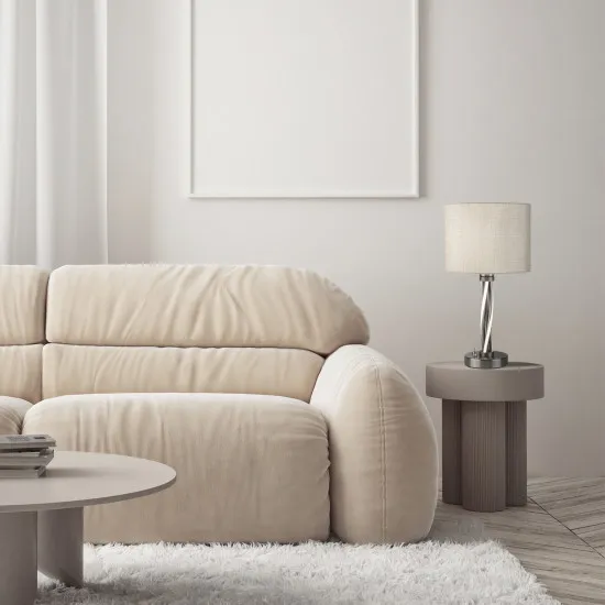 Searchlight Vegas ezüst LED asztali lámpa (SL-7564SS) E27+LED 1 izzós IP20