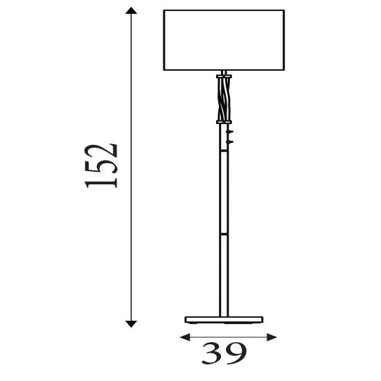 Searchlight Vegas ezüst LED állólámpa (SL-7565SS) E27+LED 1 izzós IP20