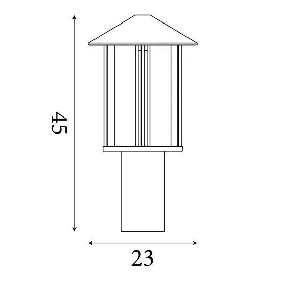 Searchlight Venice fekete kültéri állólámpa (SL-7925-450) E27 1 izzós IP44