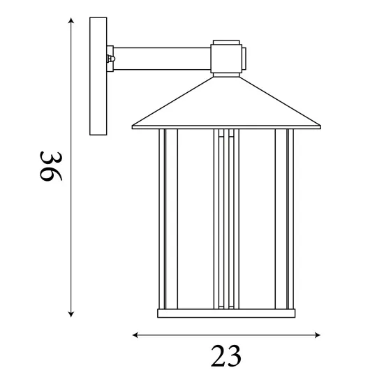 Searchlight Venice fekete kültéri falikar (SL-7926BK) E27 1 izzós IP44