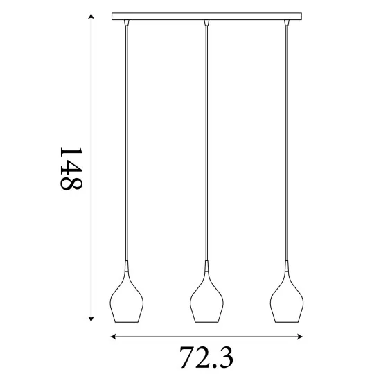 Searchlight Vibrant színes függesztett lámpa (SL-6463-3) E14 3 izzós IP20