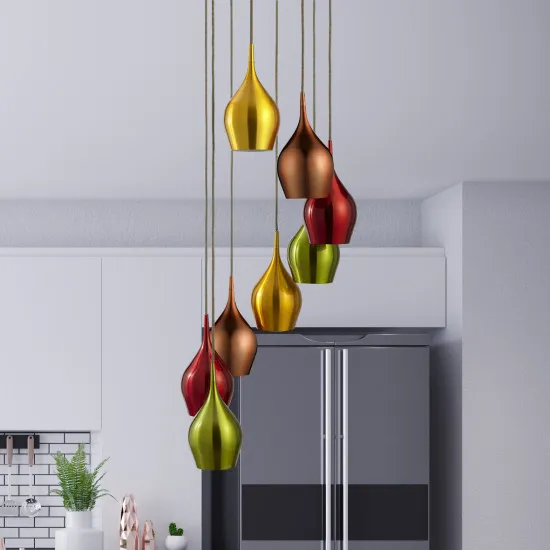 Searchlight Vibrant színes függesztett lámpa (SL-6468-8) E14 8 izzós