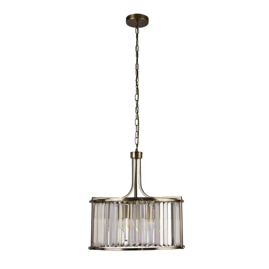 Searchlight Victoria bronz-átlátszó kristály függesztett lámpa (SL-8295-5AB) E27 5 izzós IP20