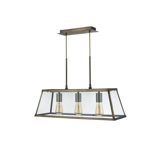 Searchlight Voyager bronz-átlátszó függesztett lámpa (SL-4613-3AB) E27 3 izzós IP20