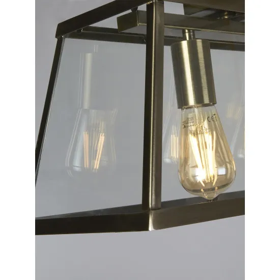 Searchlight Voyager fekete-átlátszó függesztett lámpa (SL-4614-5AB) E27 5 izzós IP20