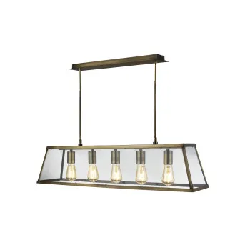 Searchlight Voyager sárgaréz függesztett lámpa (SL-4614-5AB) E27 5 izzós IP20