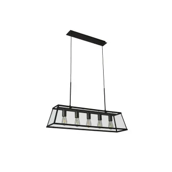 Searchlight Voyager fekete függesztett lámpa (SL-4614-5BK) E27 5 izzós IP20