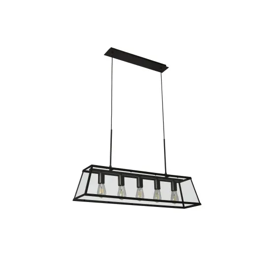 Searchlight VOYAGER fekete függesztett lámpa (SL-4614-5BK) E27 5 izzós