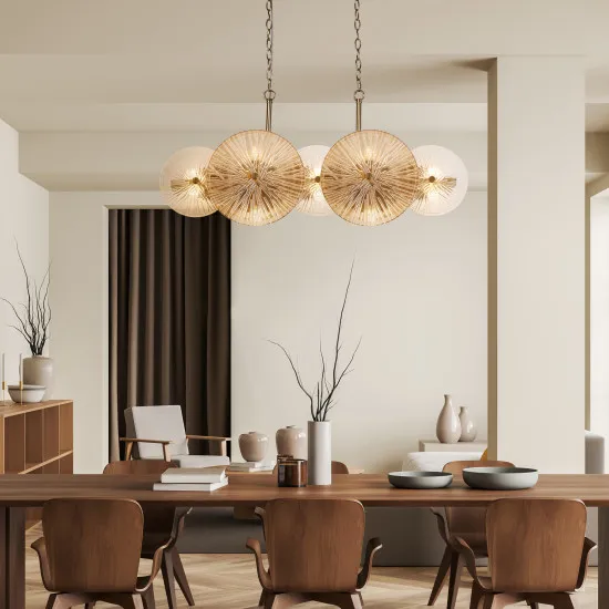 Searchlight Wagon Wheel bronz függesztett lámpa (SL-88210-10BZ) G9 10 izzós IP20