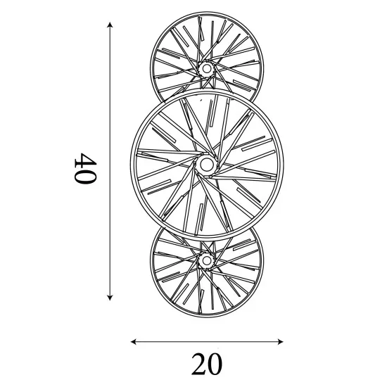 Searchlight Wagon Wheel bronz fali/mennyezeti lámpa (SL-88210-6BZ) G9 6 izzós IP20