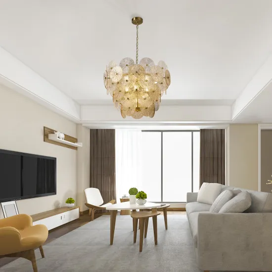 Searchlight Wagon Wheel bronz függesztett lámpa (SL-88210-9BZ) G9 9 izzós IP20