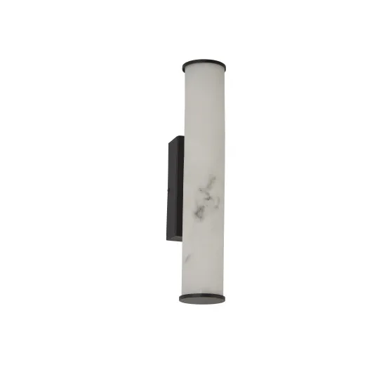 Searchlight Wales fekete-fehér fürdőszobai LED fali lámpa (SL-61185-1BK) LED 1 izzós IP44