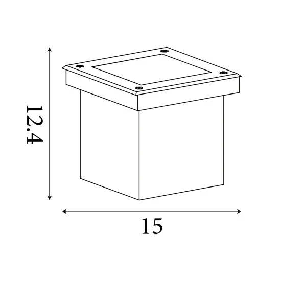 Searchlight Walkover ezüst LED kültéri talajba építhető lámpa (SL-9909WH) LED 1 izzós IP67