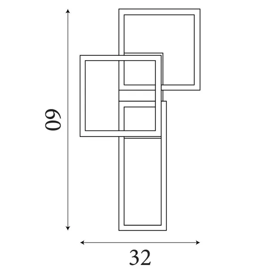 Searchlight Wall Art II fekete LED mennyezeti lámpa (SL-28612BK) LED 1 izzós IP20
