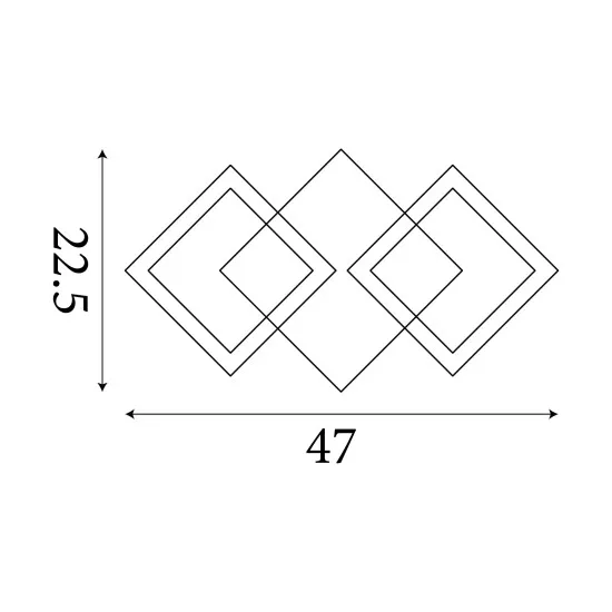 Searchlight Wall Art ezüst LED fali lámpa (SL-2722SS) LED 1 izzós IP20