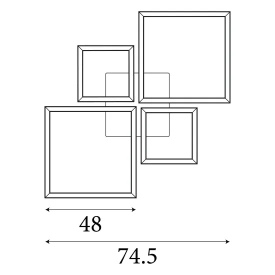 Searchlight Wall Art ezüst LED fali lámpa (SL-2914SS) LED 1 izzós IP20