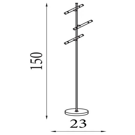 Searchlight Wands fekete-fehér LED állólámpa (SL-4869BK) LED 1 izzós IP20