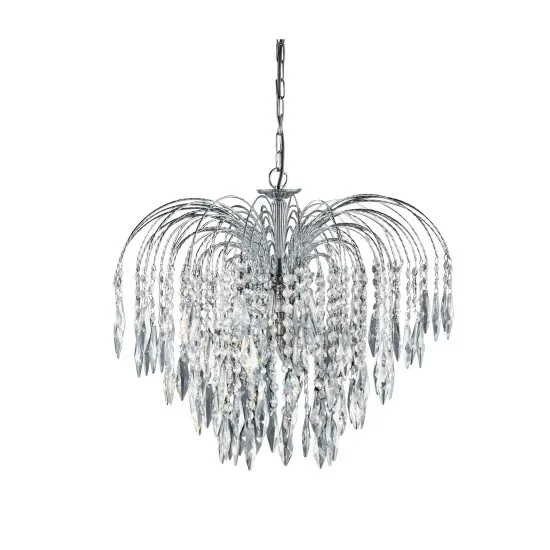 Searchlight WATERFALL króm kristály csillár (SL-4175-5) E14 5 izzós