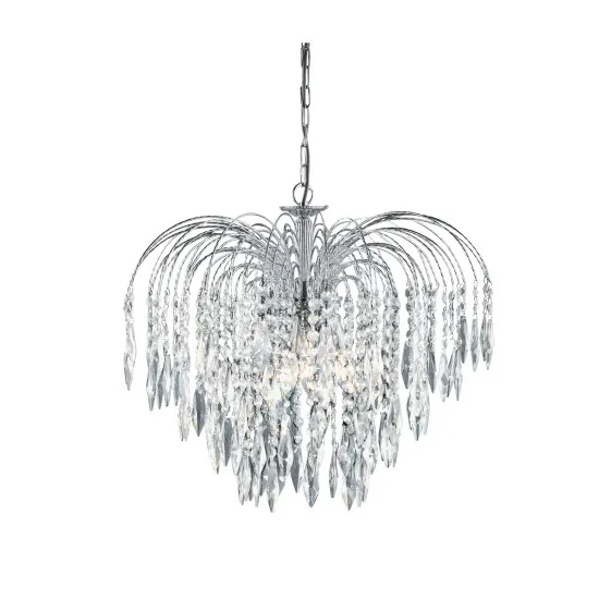 Searchlight WATERFALL króm kristály csillár (SL-4175-5) E14 5 izzós
